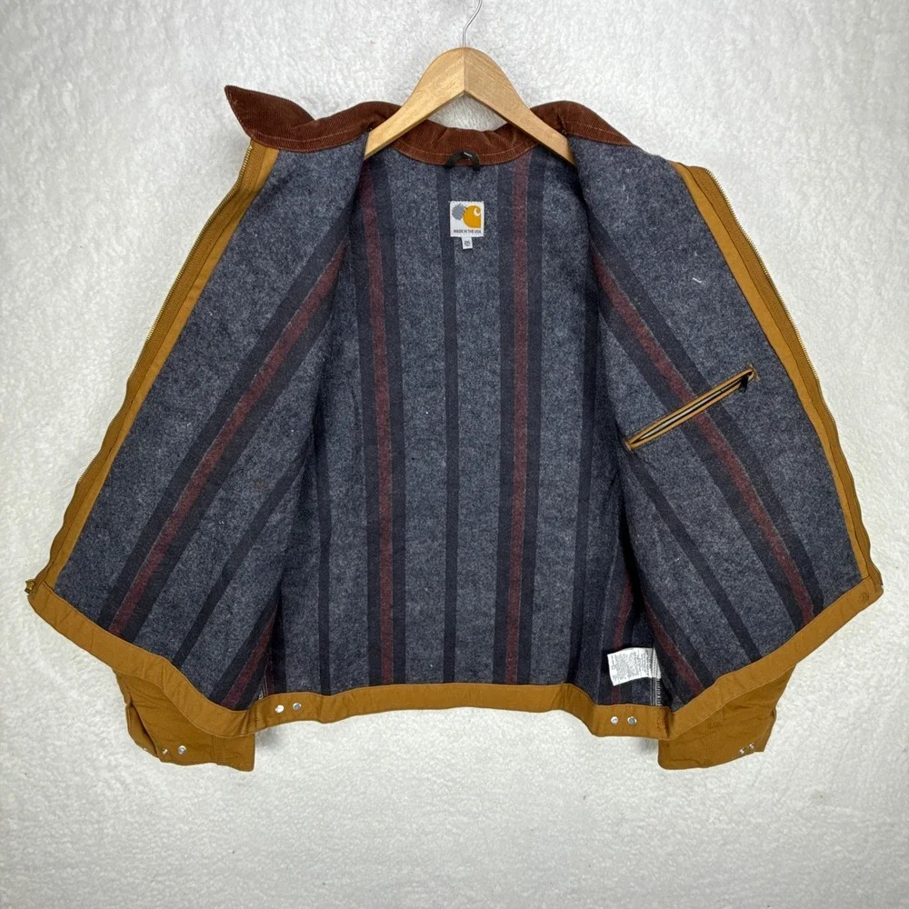 Carhartt Detroit Jacket Blanket Lined Mens 2XL Tall XXL J001 BRN Brown NWOT Firm